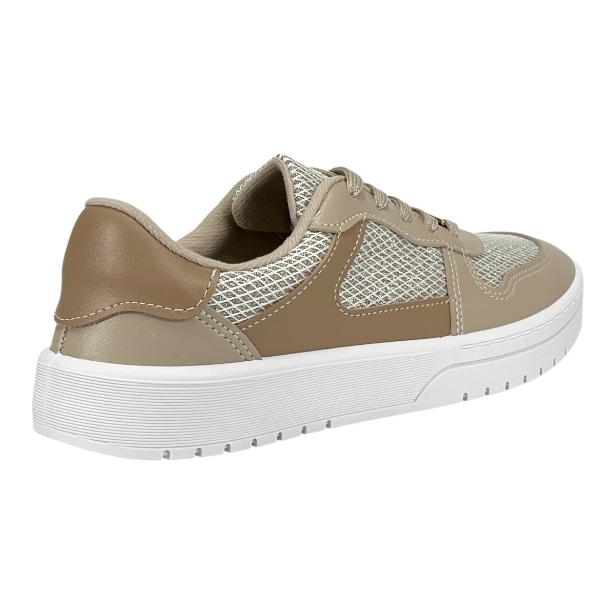 Tênis Moleca Feminino Casual Glamour 5791.110 Bege/Nude Marrom 5