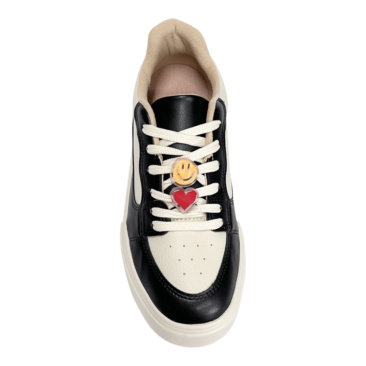 Tênis Moleca Emoji Casual 5808.103 Off White/Preto Branco 4