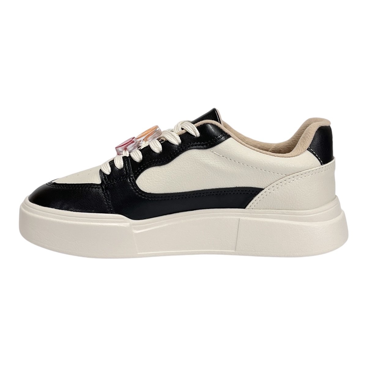 Tênis Moleca Emoji Casual 5808.103 Off White/Preto Branco 3