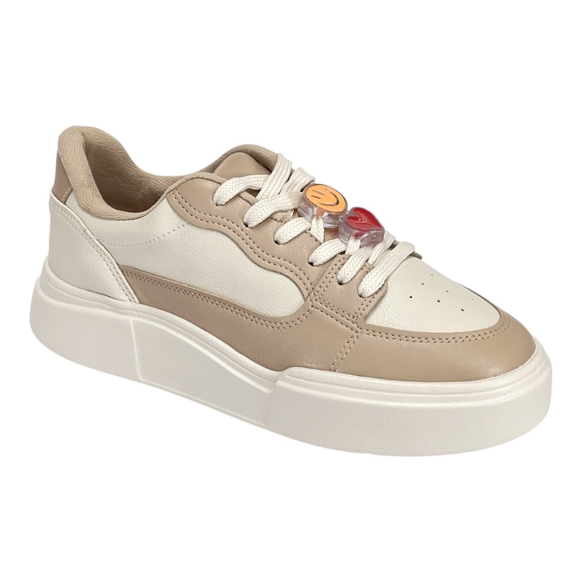 Tênis Moleca Emoji Casual 5808.103 Off White/Bege Bege 1