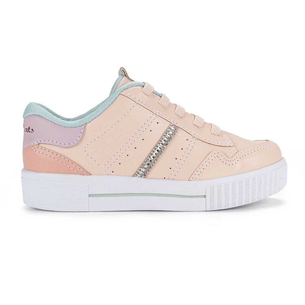 Tênis Pink Cats Infantil Casual V3303 Pétala Rosa 2