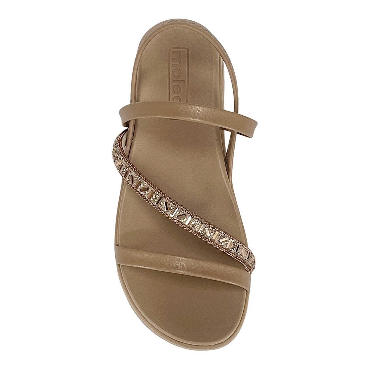 Sandália Moleca Flatform Casual 5490.104 Nude Marrom 4