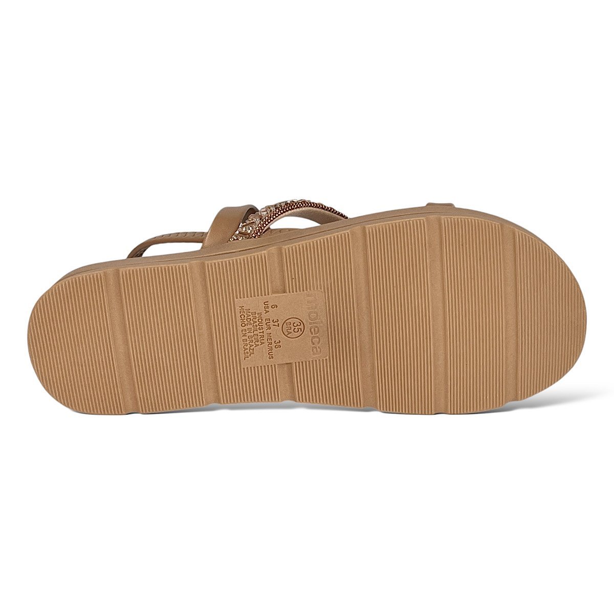 Sandália Moleca Flatform Casual 5490.104 Nude Marrom 6