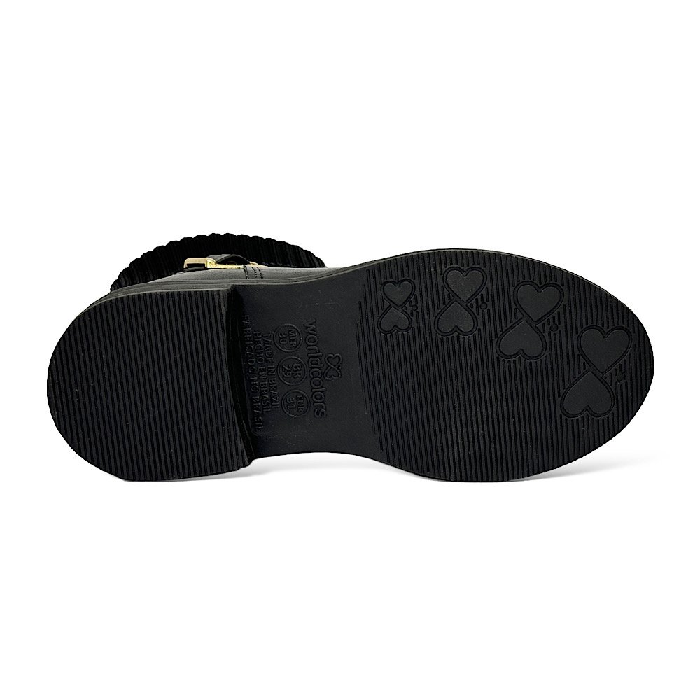 Bota Worldcolors Ana Infantil 328009 Preto Preto 6