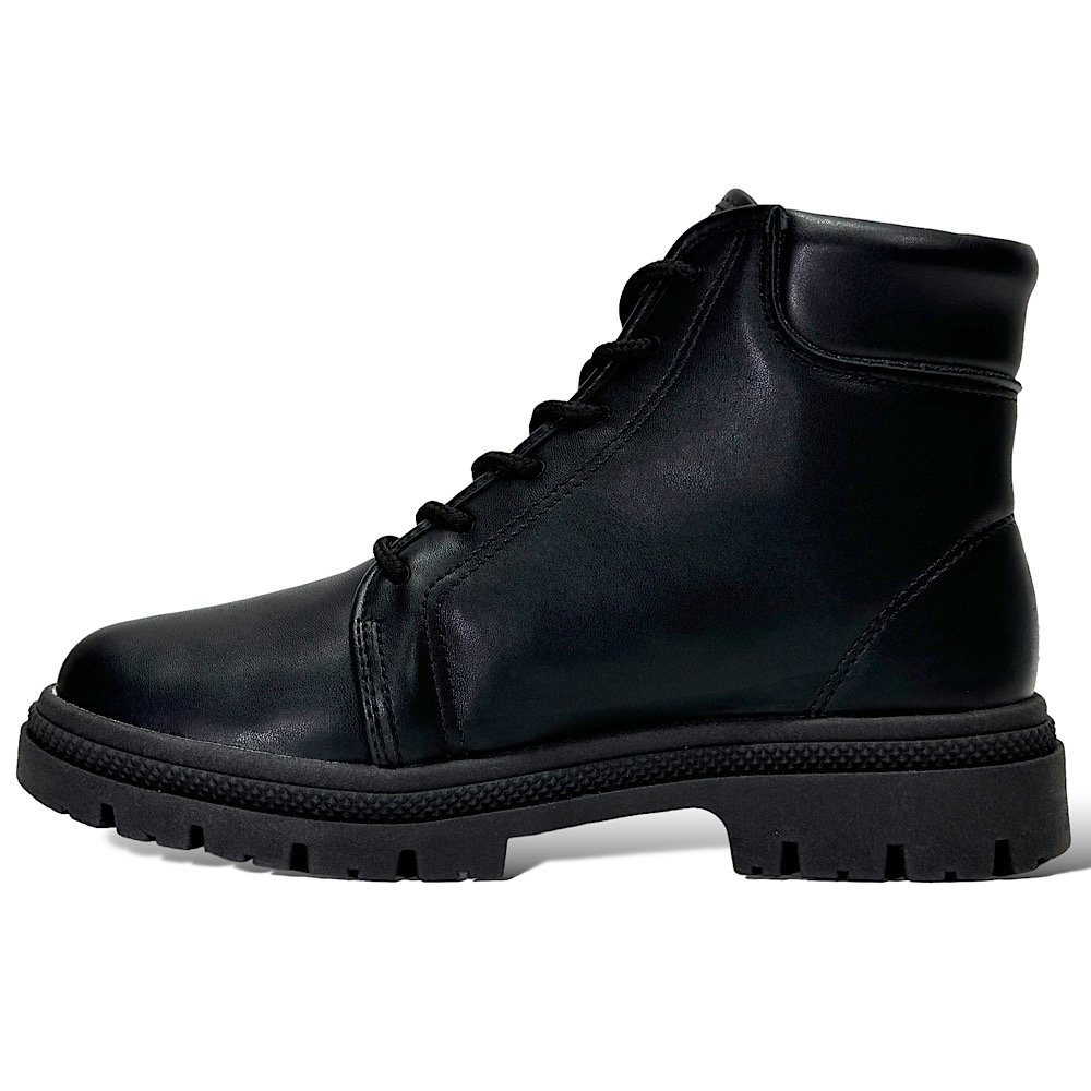 Bota Moleca Coturno Casual Feminino 5344.102 Preto Preto 3
