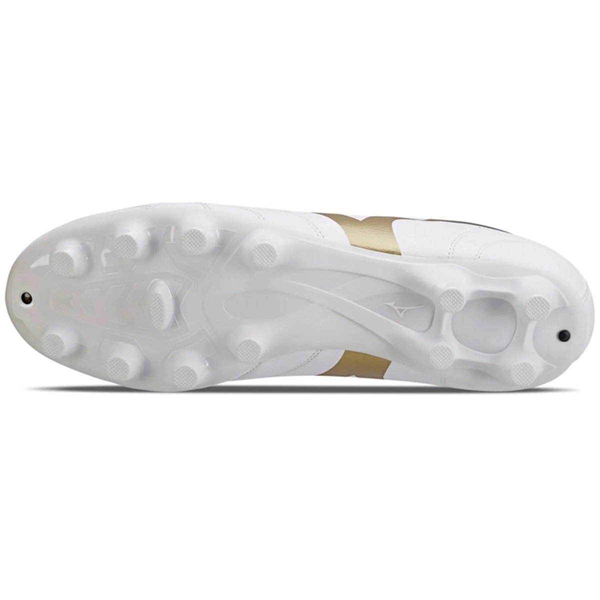 Chuteira Mizuno Morelia Club MD Campo 107680680 Branco/Dourado Branco 5