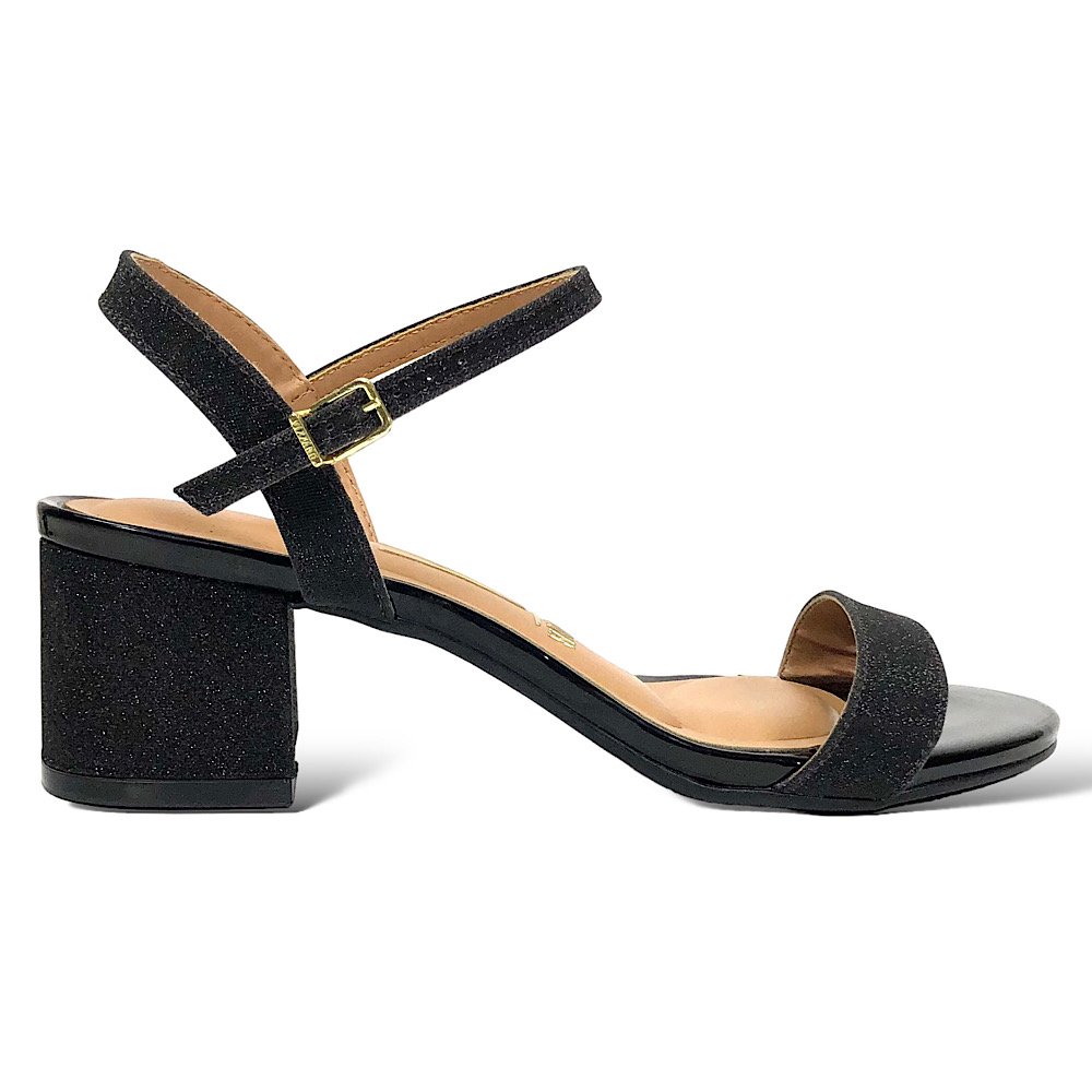 Sandália Vizzano Salto Bloco 6291.900 Preto Glitter Preto 2