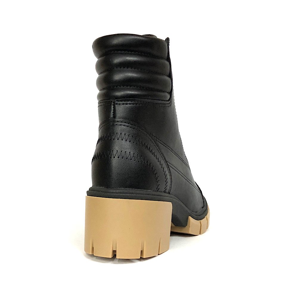 Bota Moleca Coturno Salto Tratorado 5338.107 Preta Preto 5