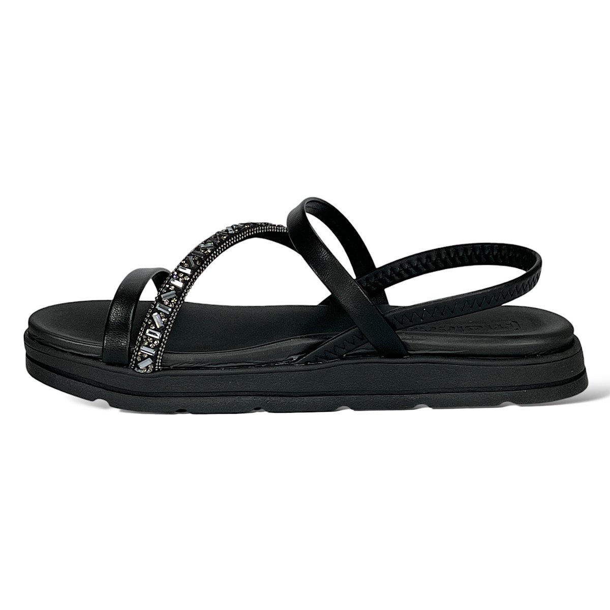 Sandália Moleca Flatform Casual 5490.104 Preto Preto 3