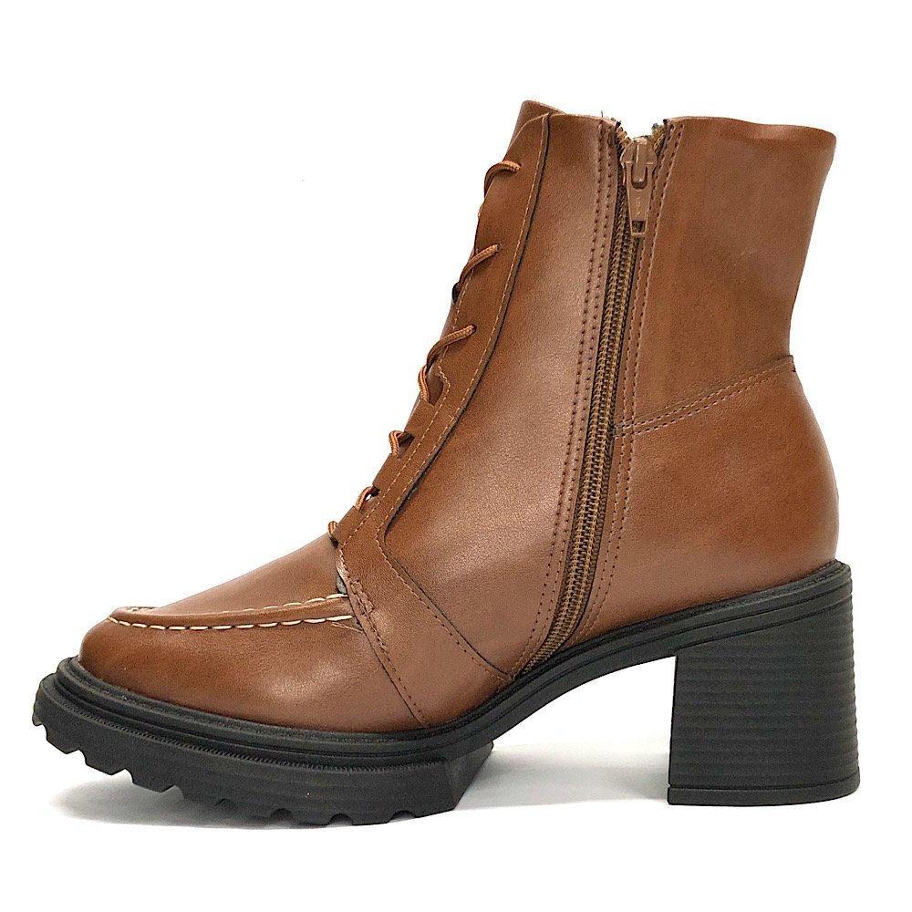 Bota Piccadilly Coturno Salto Bloco 753006 Camel Camel 3