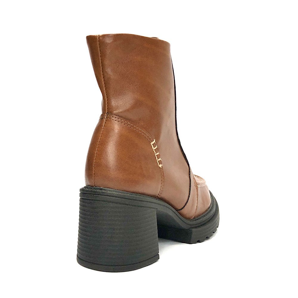 Bota Piccadilly Coturno Salto Bloco 753006 Camel Camel 5
