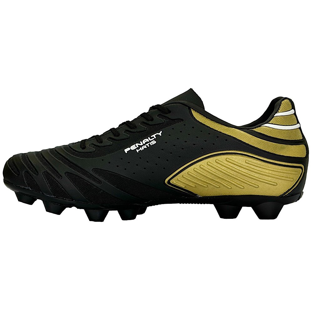 Chuteira Penalty Campo Matis Y-2 214264 Preto Dourado Preto 3