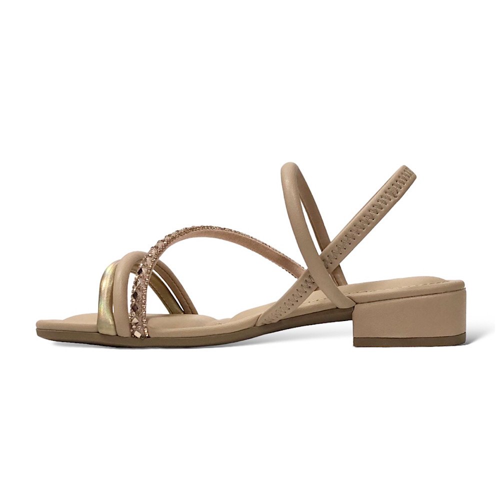 Sandália Pink Cats Infantil Salto Baixo V3801 Bege Bege 3