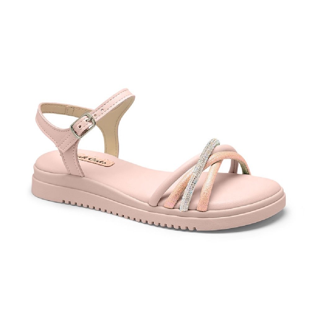 Sandália Pink Cats Infantil Flatform Brilhos V3752 Rosa Rosa 1