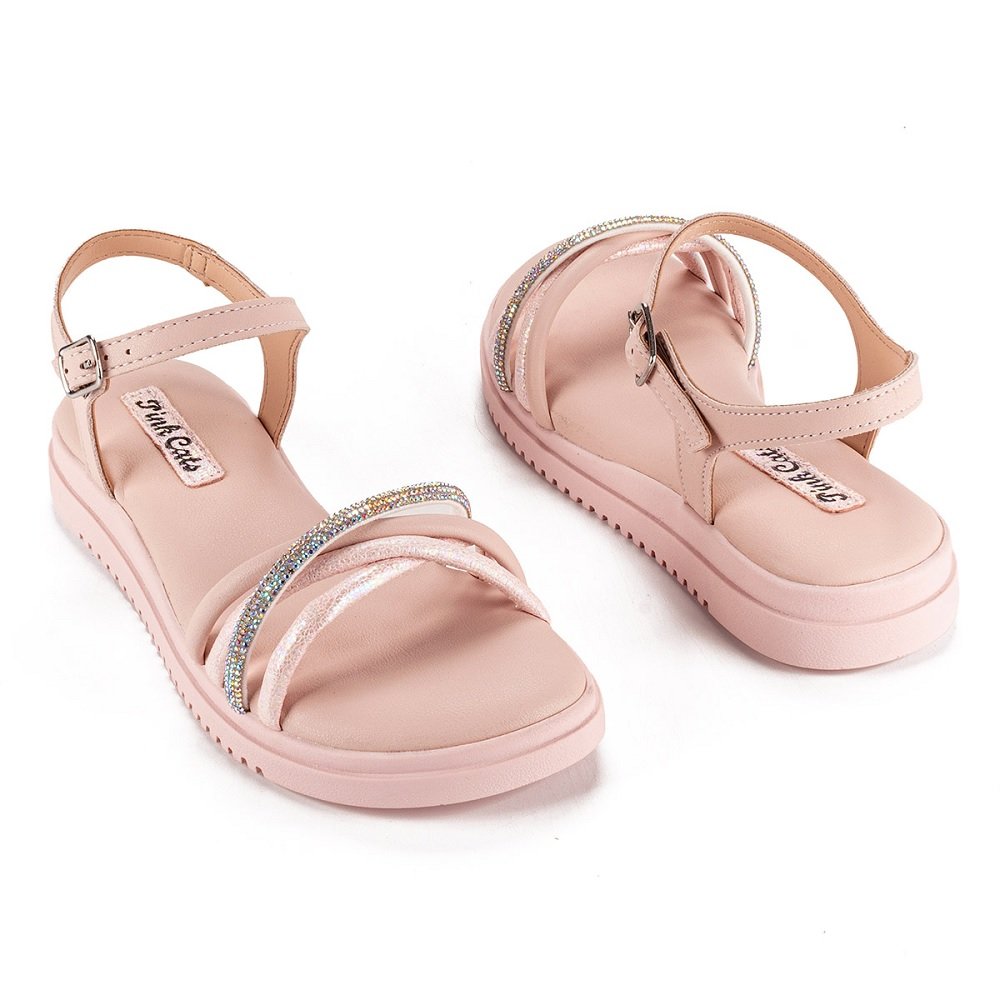 Sandália Pink Cats Infantil Flatform Brilhos V3752 Rosa Rosa 4