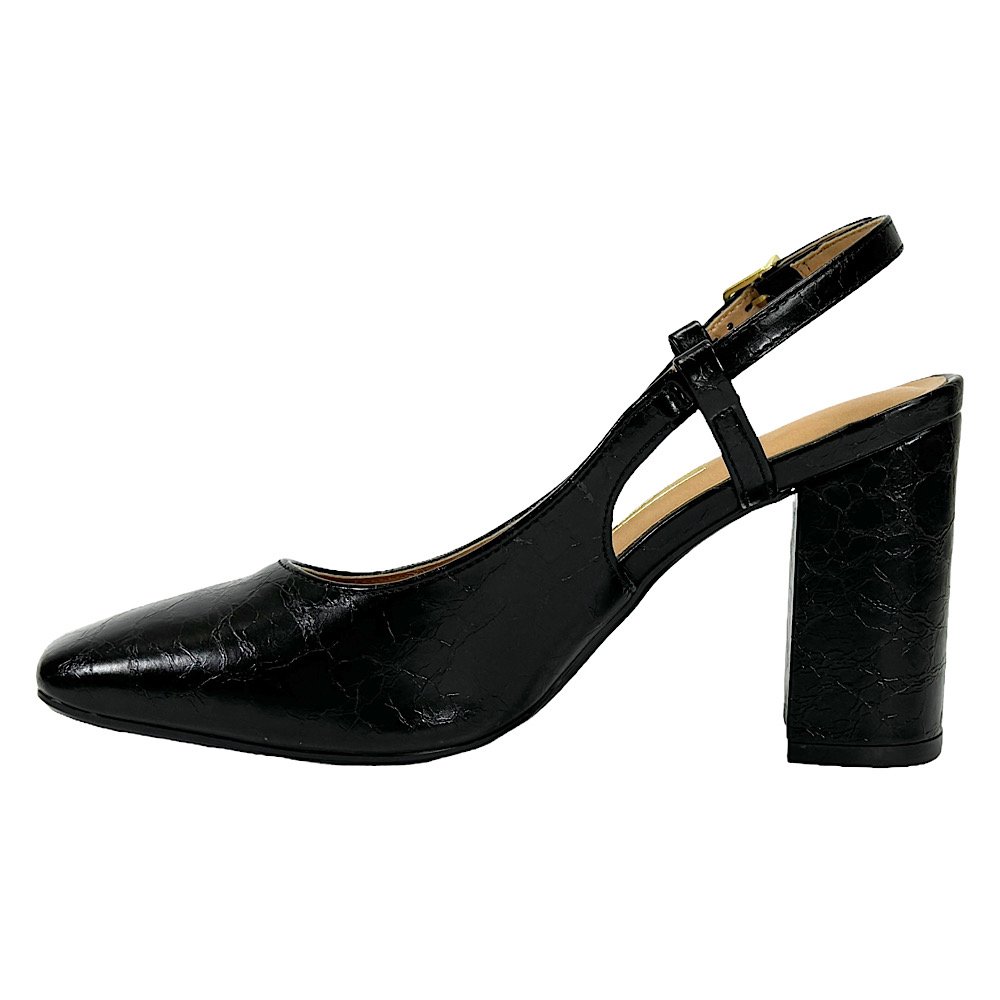Sapato Vizzano Slingback Salto Alto 1428.101 Preto Preto 3
