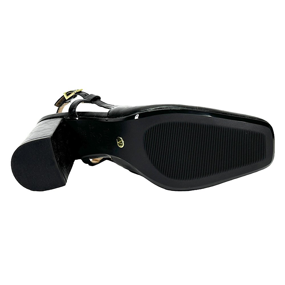 Sapato Vizzano Slingback Salto Alto 1428.101 Preto Preto 6