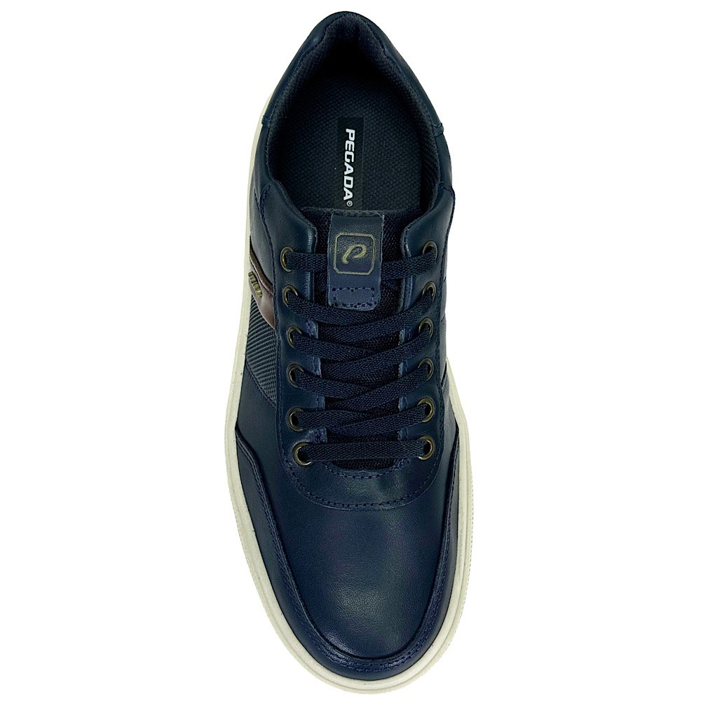 Sapatênis Pegada Masculino City Couro 111502 Marinho Azul 4