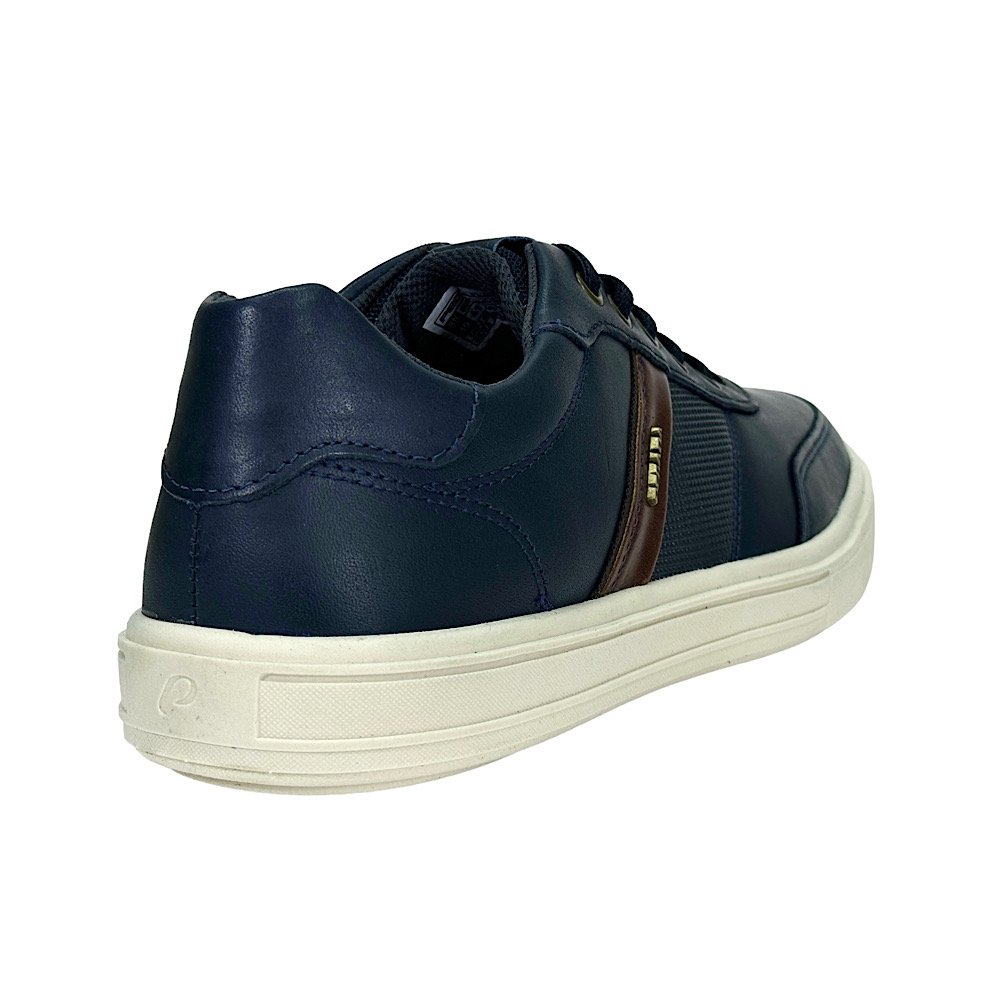 Sapatênis Pegada Masculino City Couro 111502 Marinho Azul 5