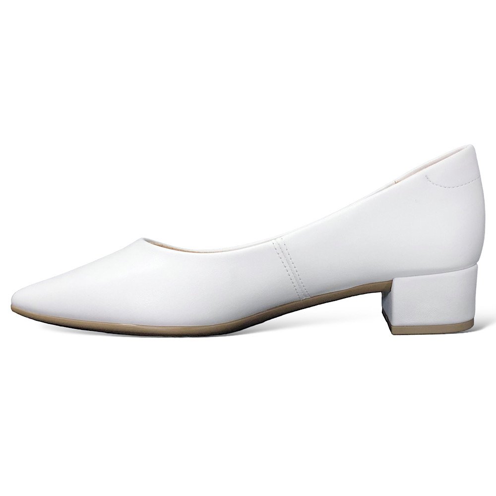 Sapato Santinelli Scarpin Salto Bloco 1474-001 Branco Branco 3