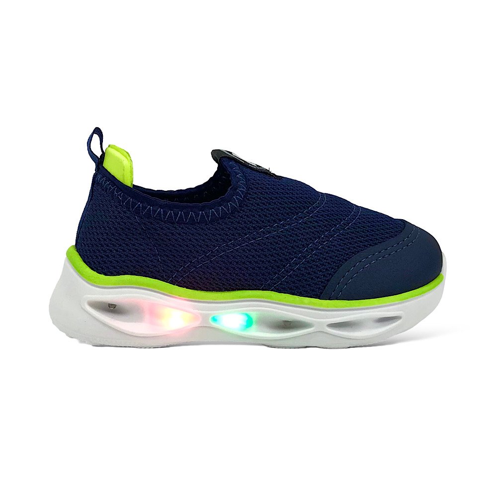 Tênis Molekinho Infantil Led 2620.103 Marinho Azul 2