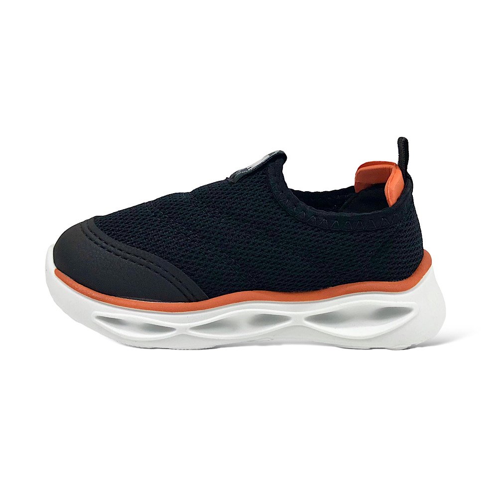 Tênis Molekinho Infantil Led 2620.103 Preto/Laranja Preto 3