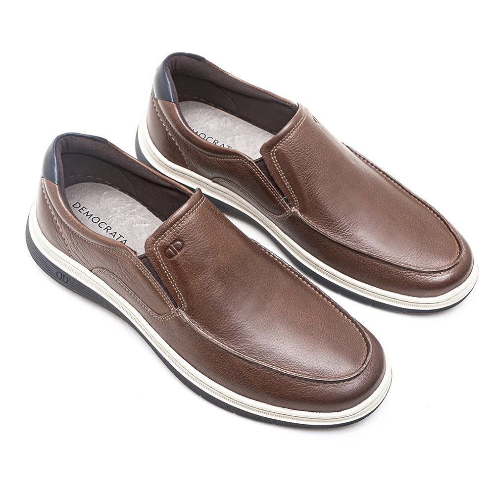 Sapatênis Democrata Casual Easy Leave 245201 Conhaque Marrom 2