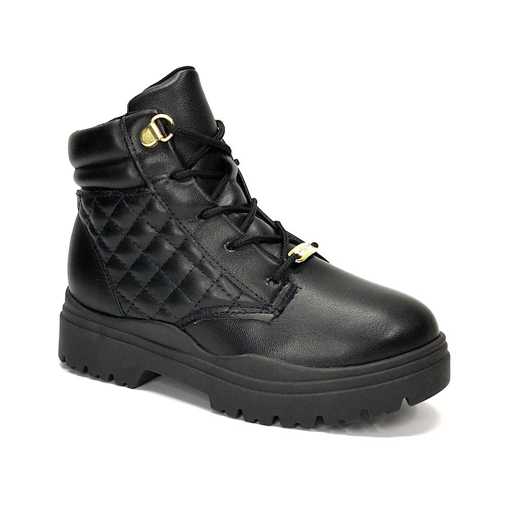 Bota Molekinha Coturno Infantil 2179.201 Preto Preto 1