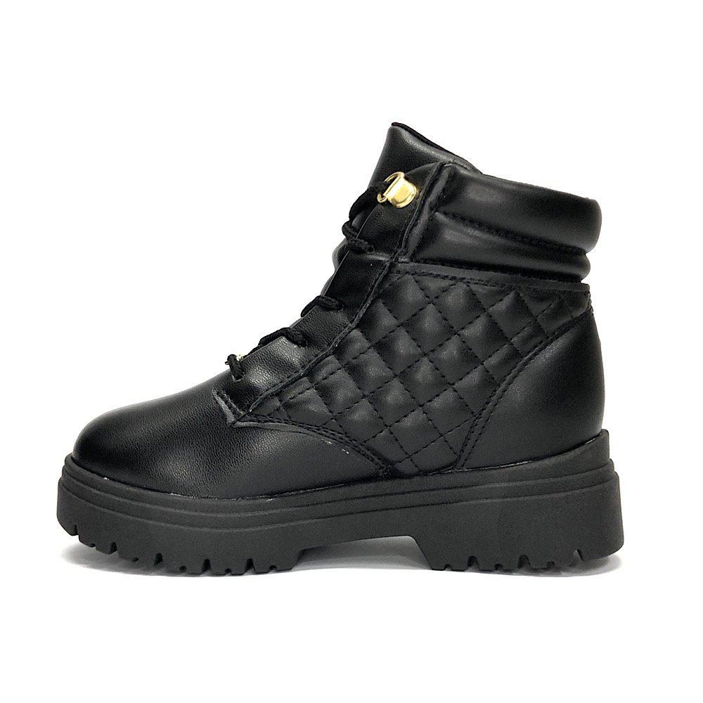 Bota Molekinha Coturno Infantil 2179.201 Preto Preto 3