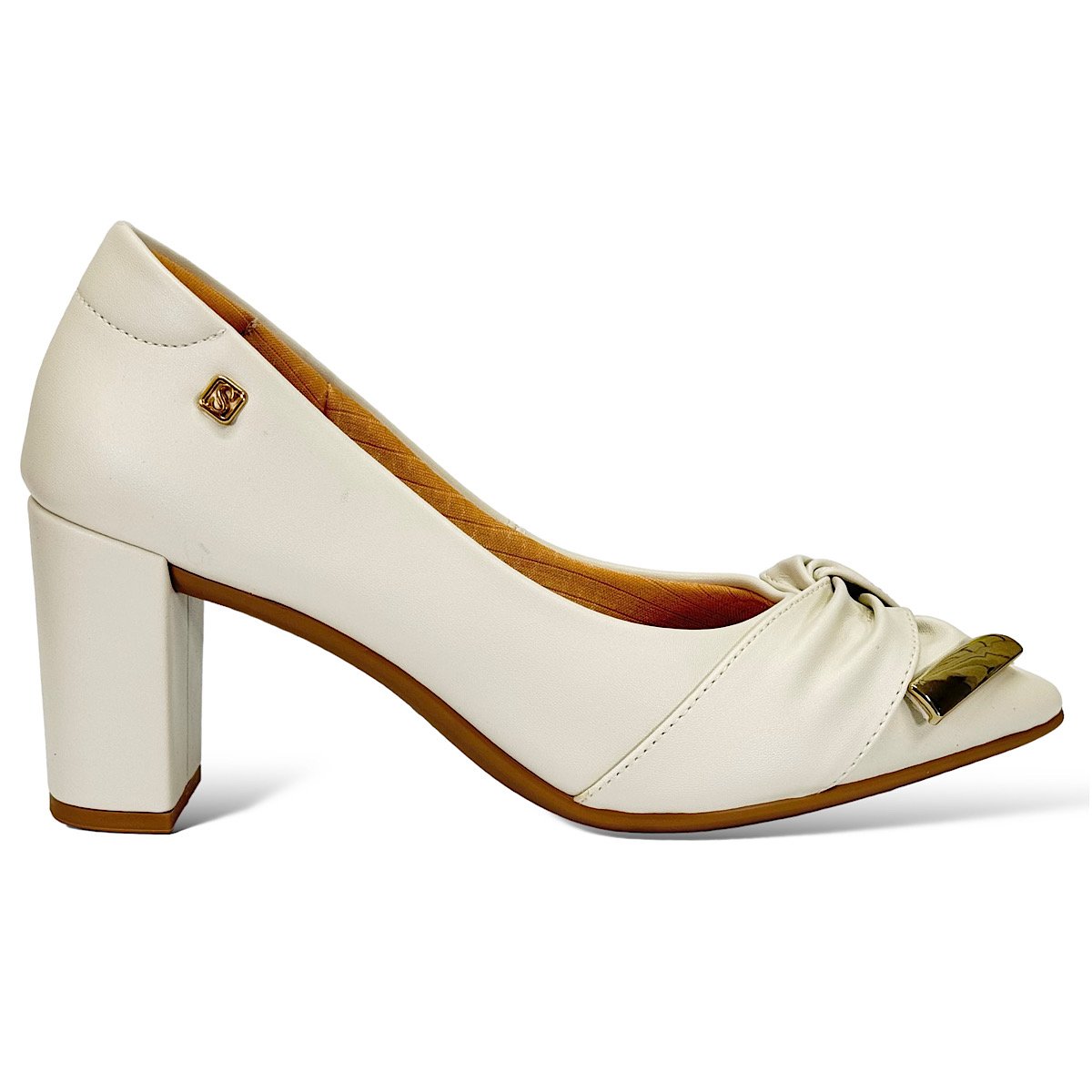 Sapato Santinelli Scarpin Salto Alto 1544-034 Off White Branco 2