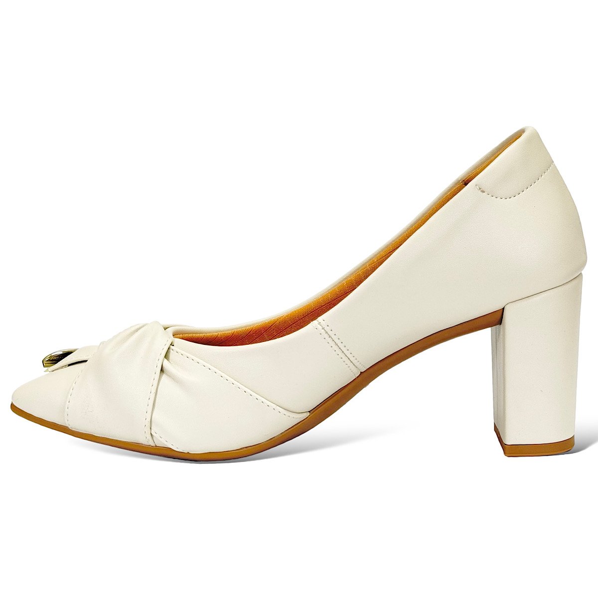 Sapato Santinelli Scarpin Salto Alto 1544-034 Off White Branco 3