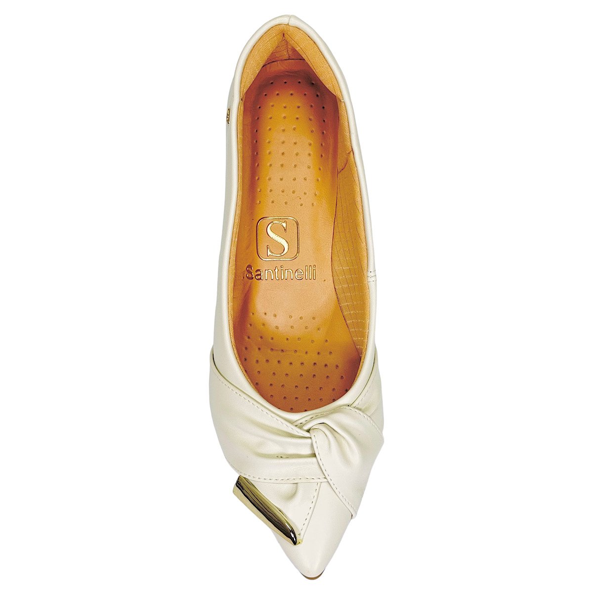 Sapato Santinelli Scarpin Salto Alto 1544-034 Off White Branco 4