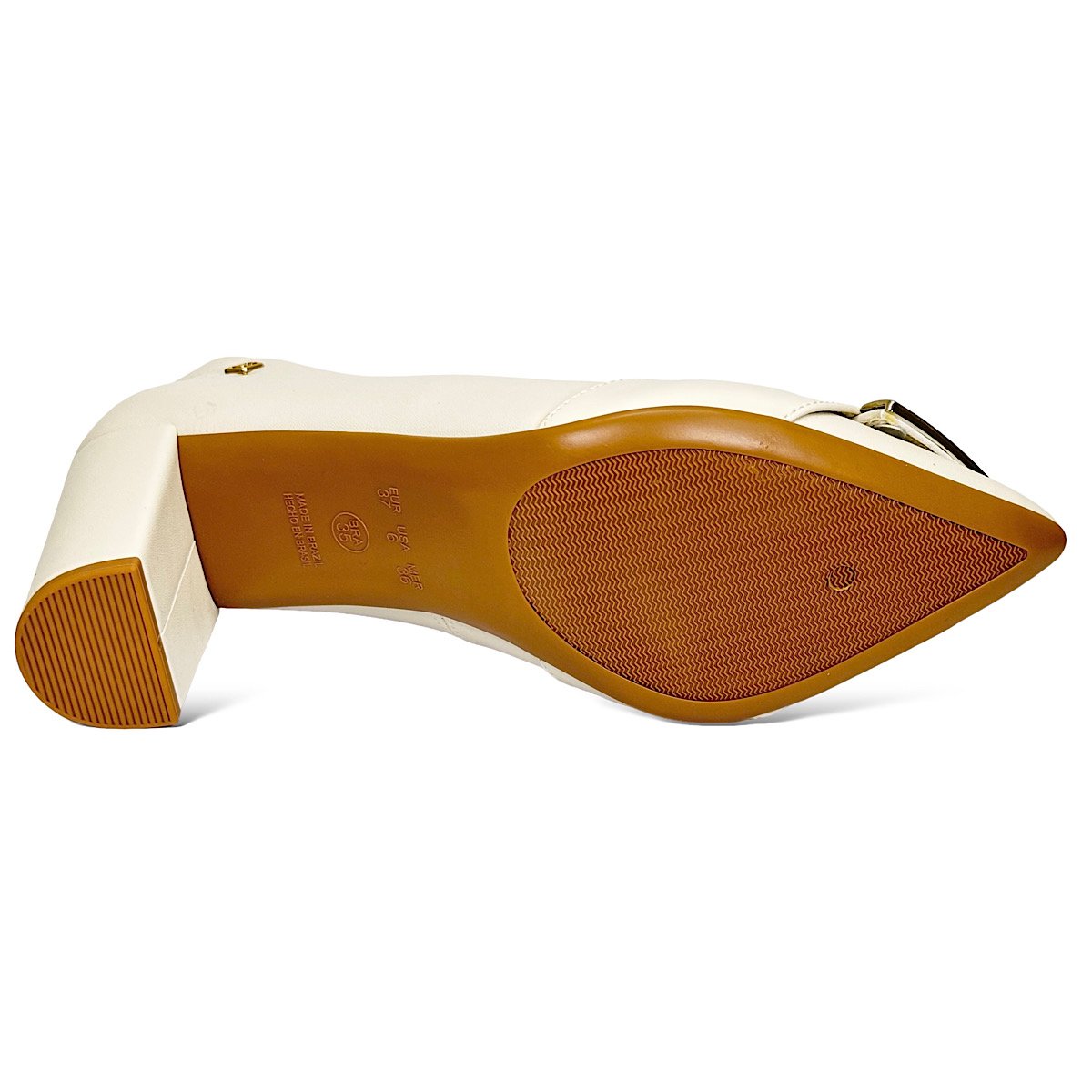 Sapato Santinelli Scarpin Salto Alto 1544-034 Off White Branco 6