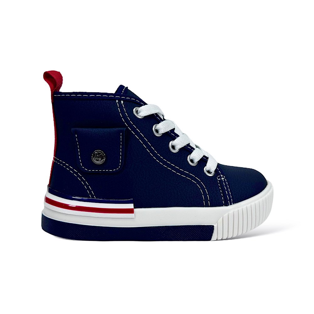 Tênis Molekinho Bebê Cano Alto 2615.116 Marinho Azul 2