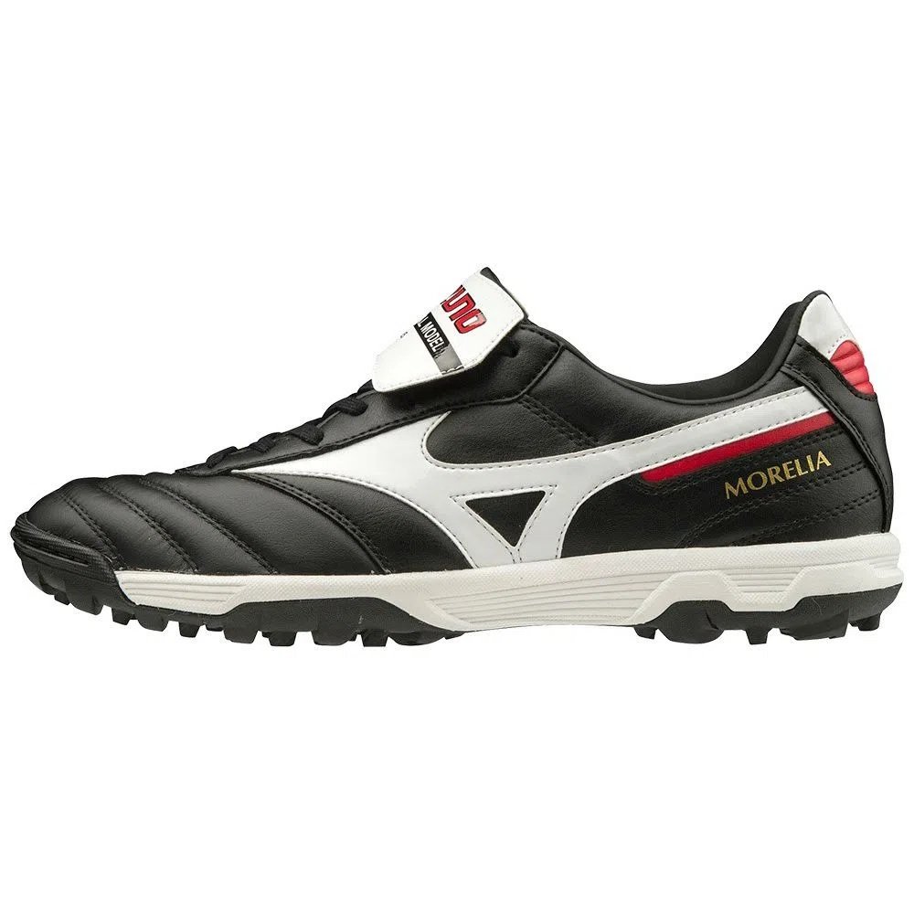 Chuteira de Campo Mizuno Morelia Japan II Masculina Preto/Branco