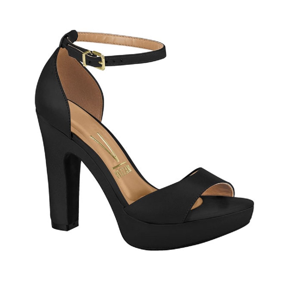 Sandália Vizzano Feminina Salto Alto 6292.217 Preto Preto 1