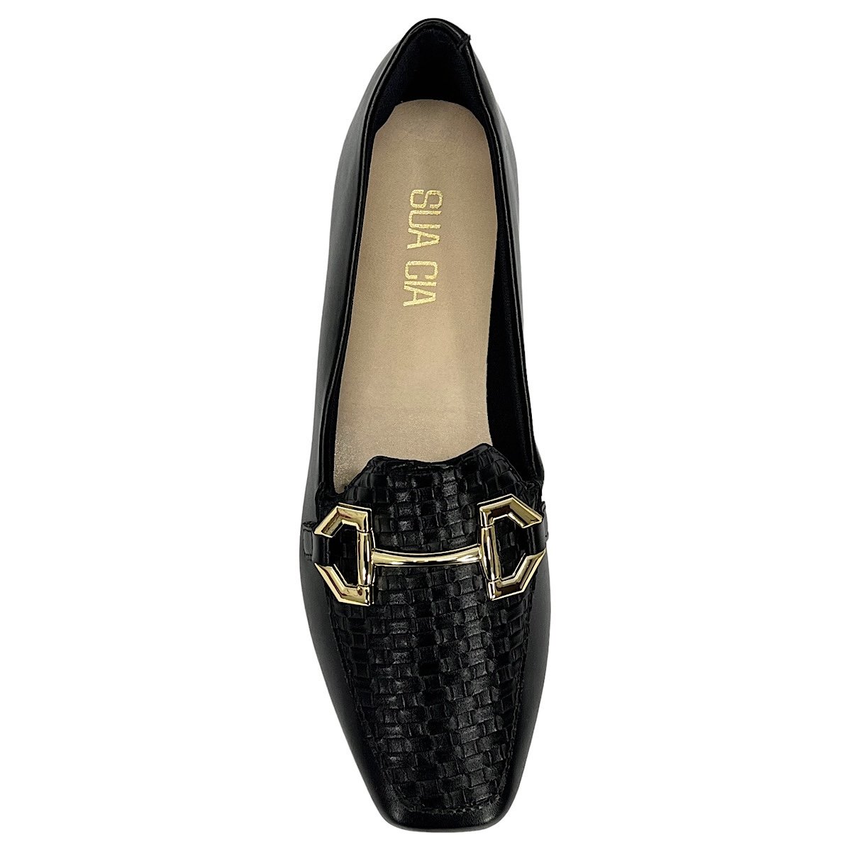 Sapatilha Loafer Sua Cia Bico Quadrado 8222.15611 Preto Preto 4