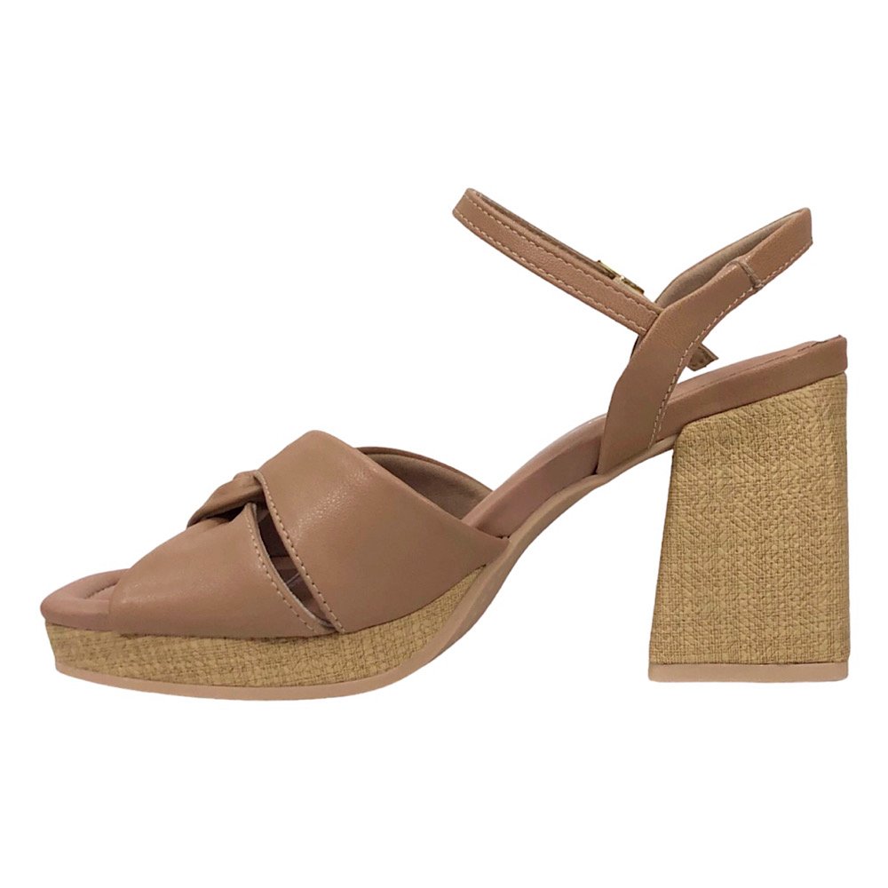 Sandália Piccadilly Eloisa Salto Bloco 771002 Amêndoa Marrom 3