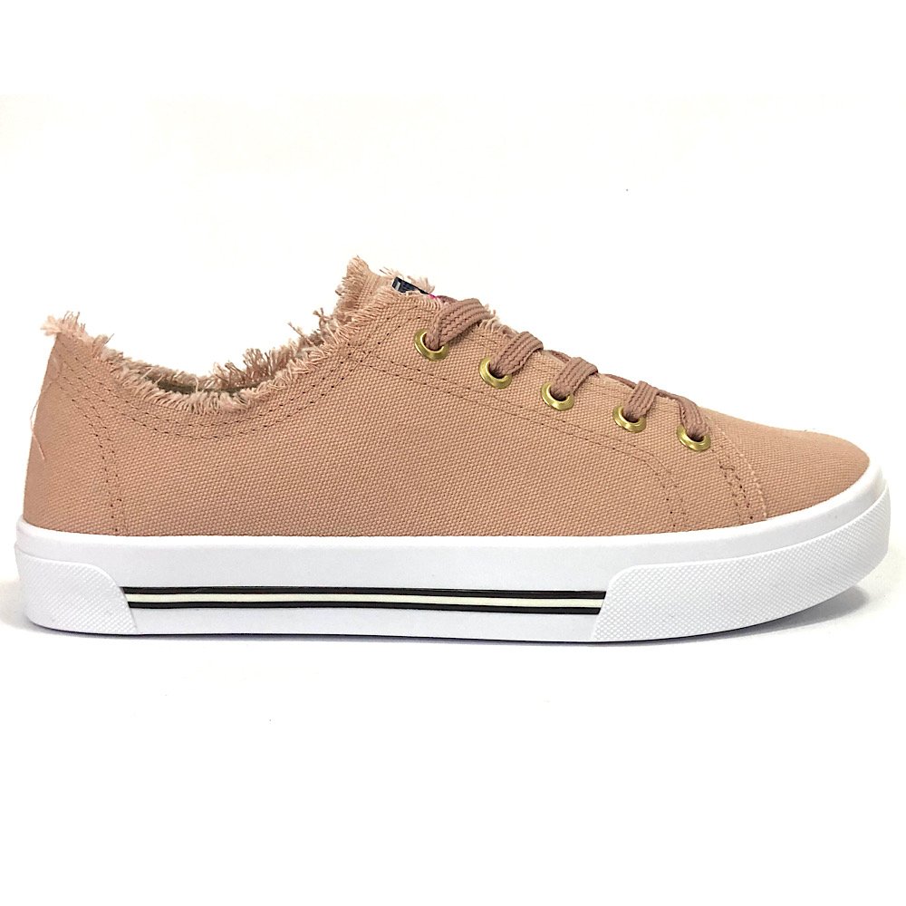 Tênis Moleca Casual Lona Desfiado 5667.322 Bege 2