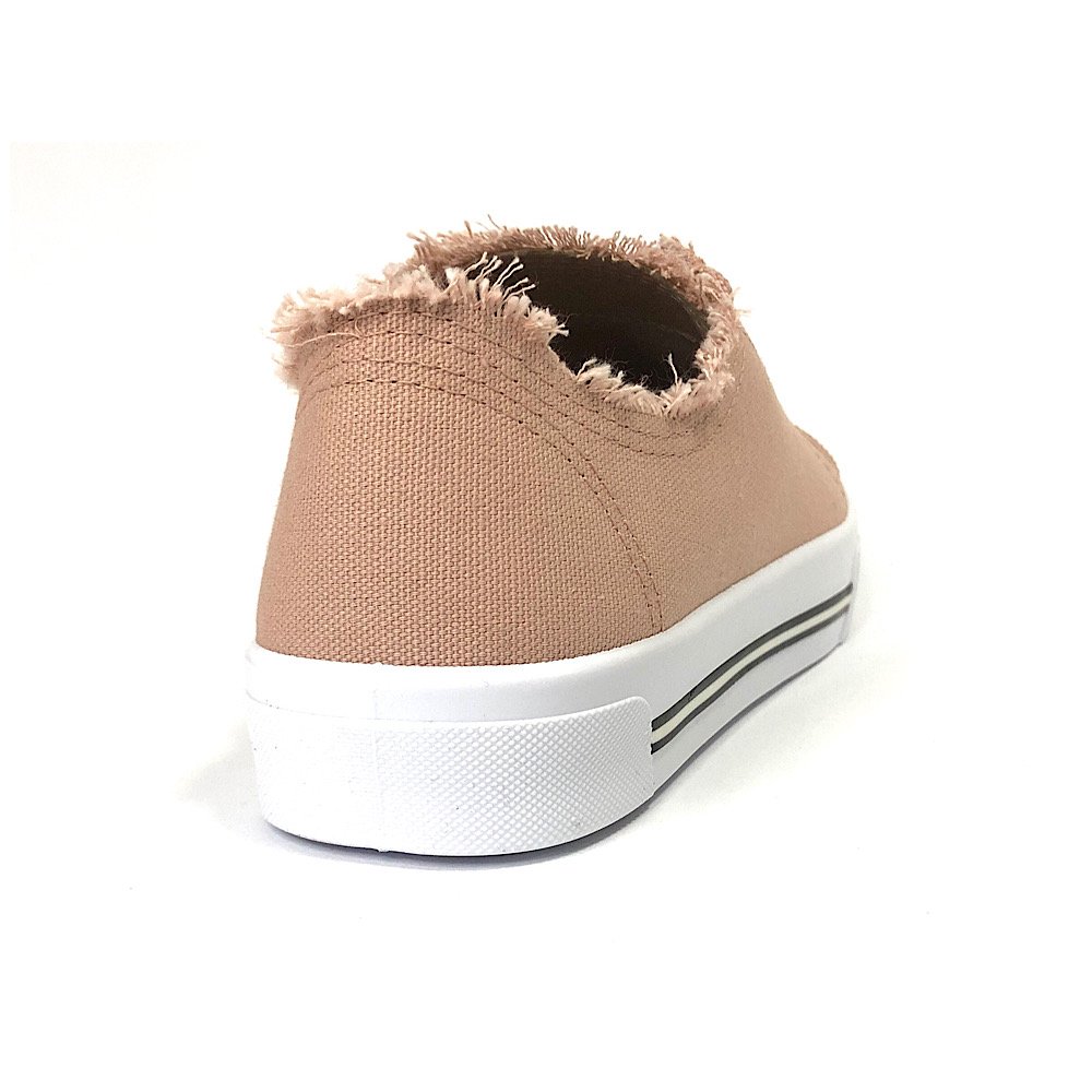 Tênis Moleca Casual Lona Desfiado 5667.322 Bege 5