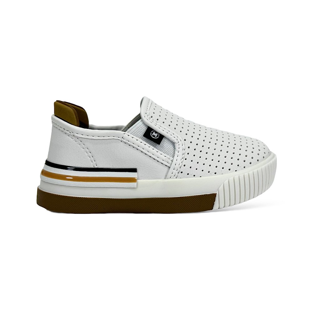 Tênis Molekinho Bebê Calce Fácil 2615.100 Branco/Caramelo Branco 2