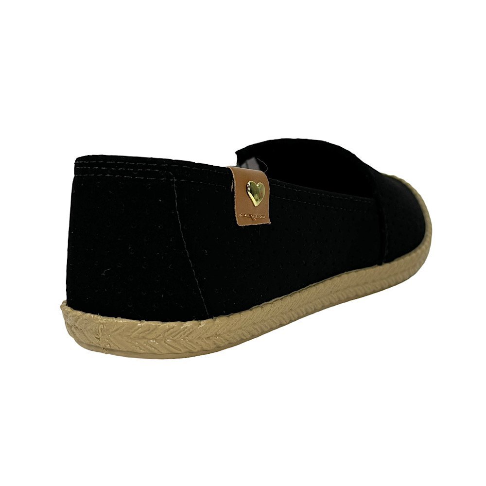 Sapatilha Moleca Alpargata 5287.210 Nobuck Preto 5