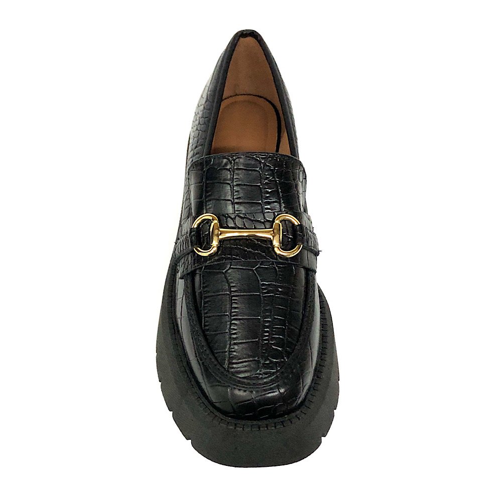 Sapato Vizzano Loafer Croco 1413.102 Preto Preto 4