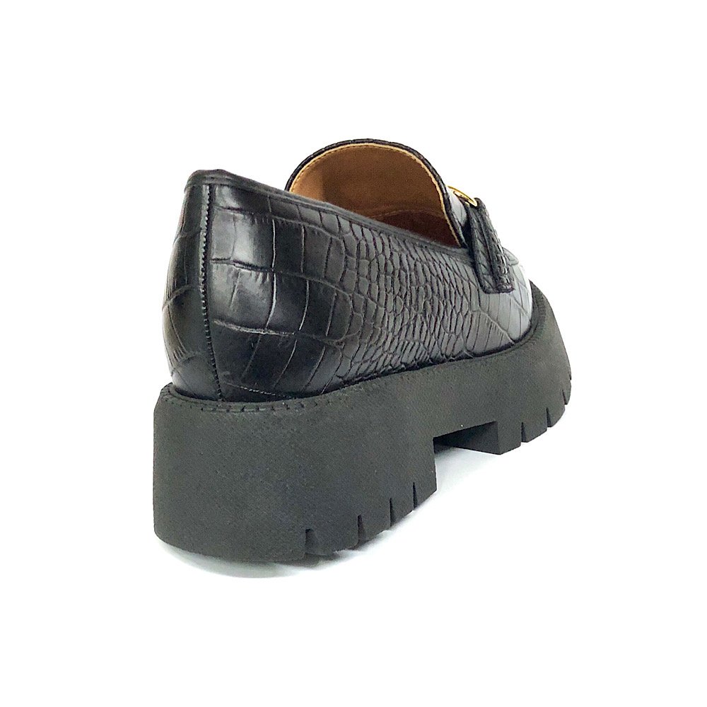 Sapato Vizzano Loafer Croco 1413.102 Preto Preto 5