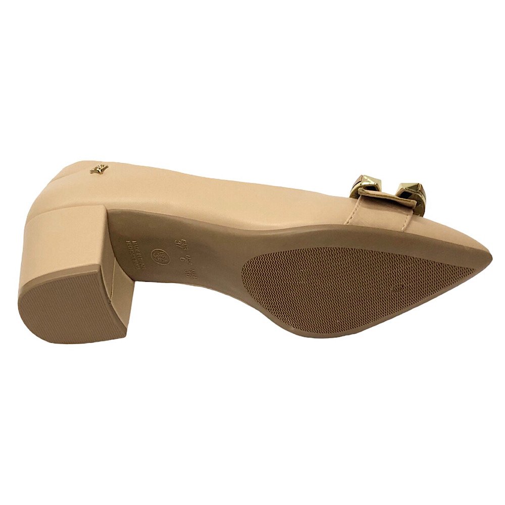 Sapato Santinelli Scarpin Salto Bloco 1524-037 Saara Bege 6