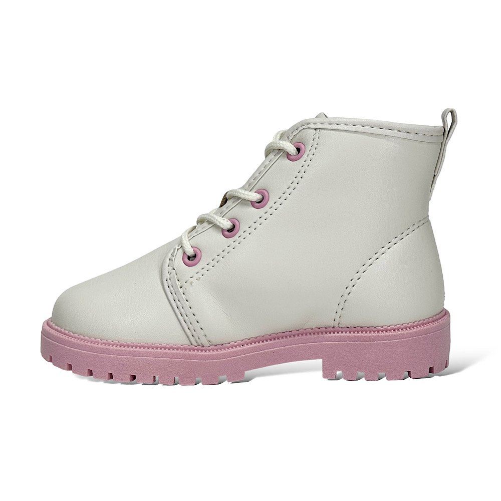Bota Molekinha Coturno Bebê 2126.525 Off White Branco 3