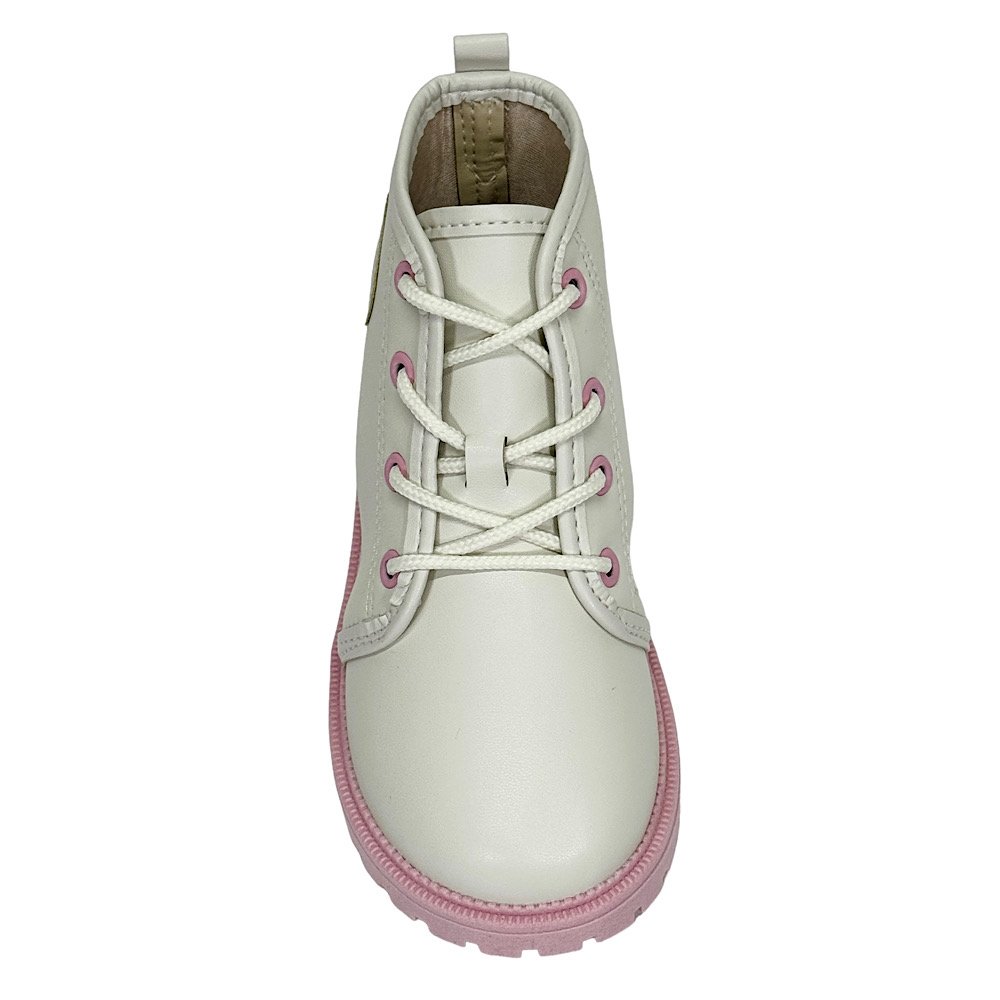 Bota Molekinha Coturno Bebê 2126.525 Off White Branco 4
