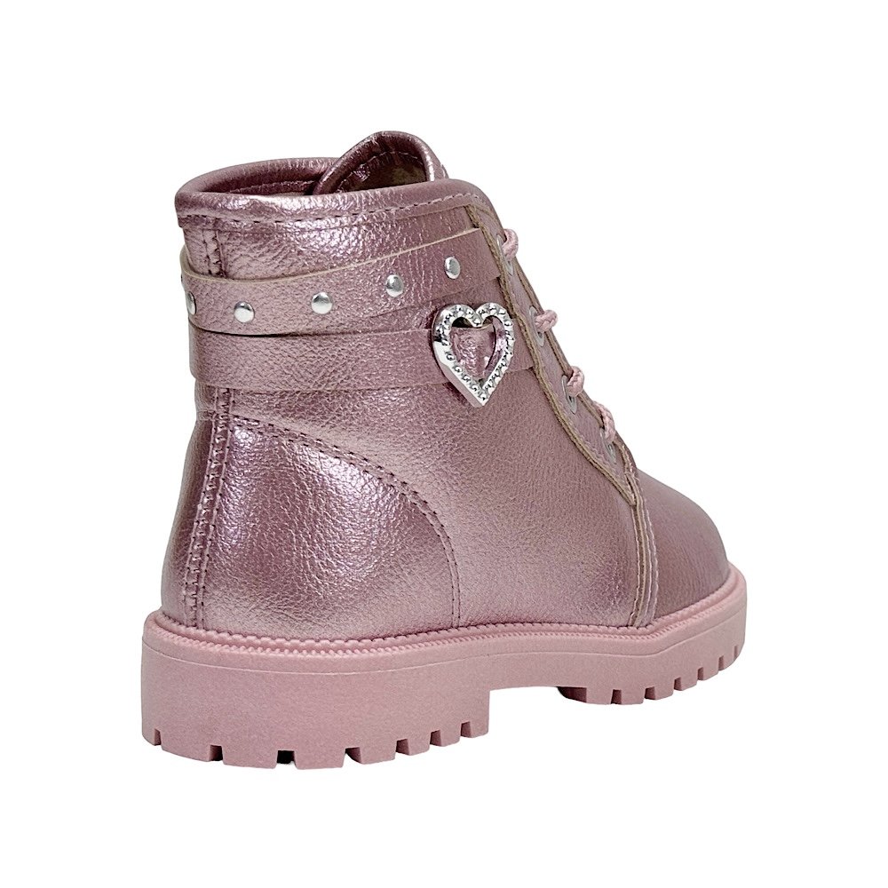 Bota Molekinha Coturno Bebê 2126.526 Rosa Metalizado Rosa 5