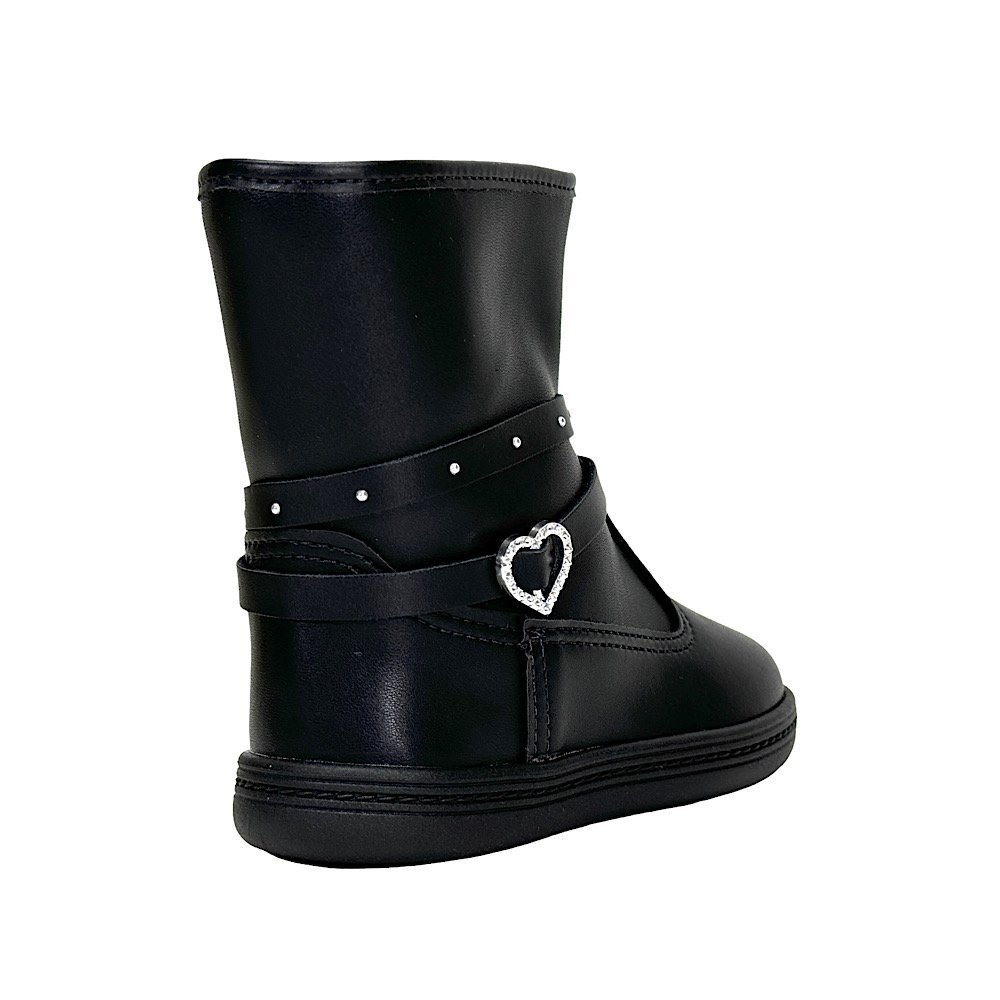 Bota Molekinha Bebê Casual 2127.219 Preto Preto 5