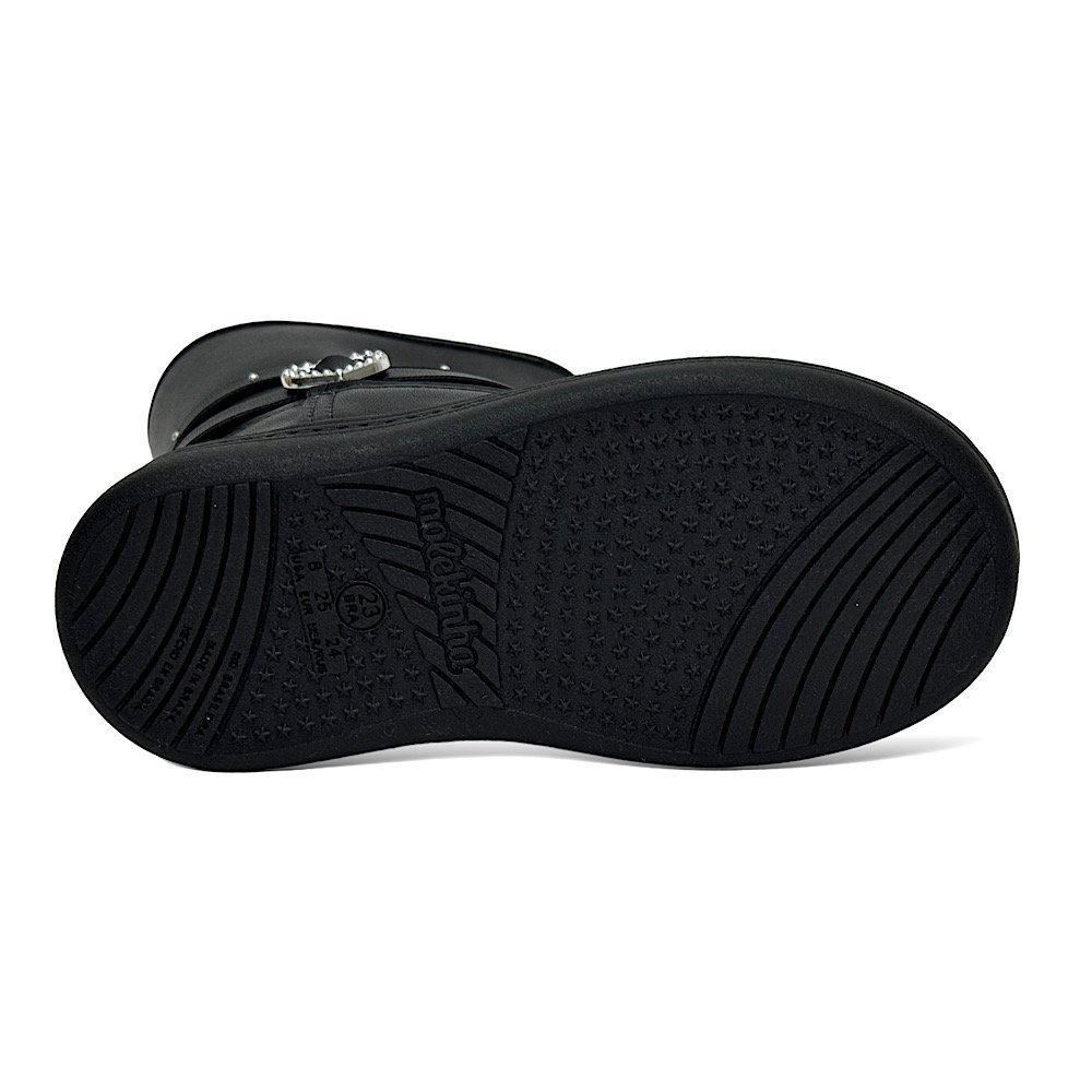 Bota Molekinha Bebê Casual 2127.219 Preto Preto 6